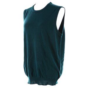 Basic TONET 100% Merino Wool Green Crew Neck Men’s Vest - Retail $160 - NWT